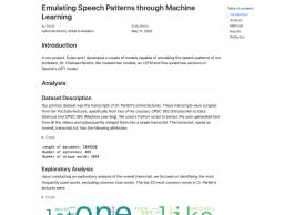 Speech Emulation Project Screenshot